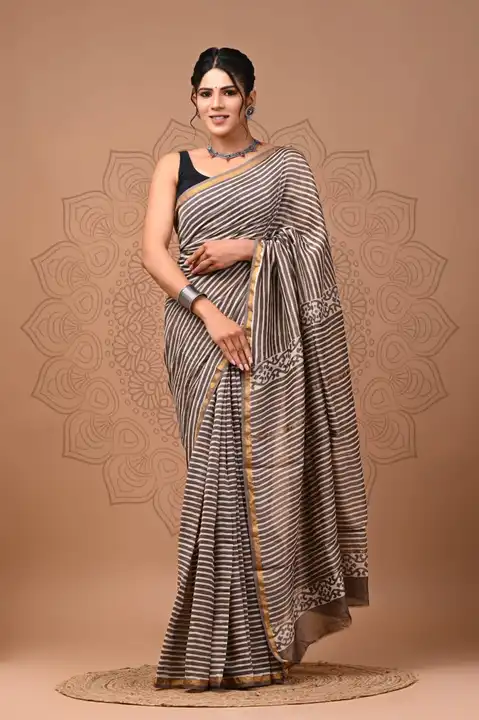 Chanderi silk saree  uploaded by The print house  on 12/6/2023