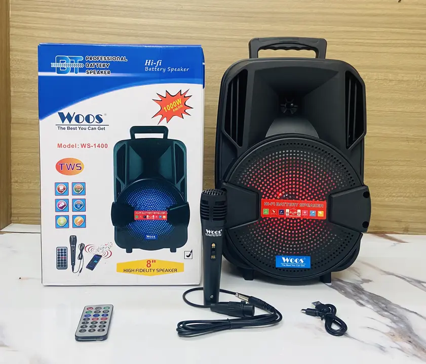 Woos Big Trolly Speaker With Mic 🎤  uploaded by business on 12/6/2023