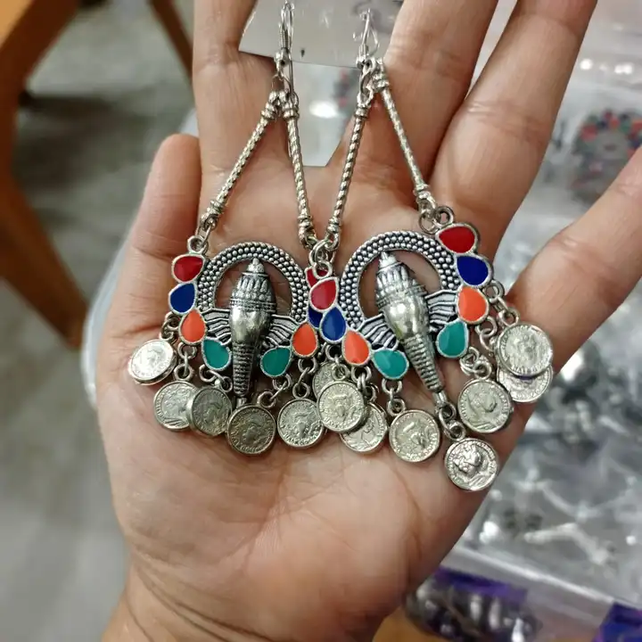 Oxidised earrings uploaded by TKJ Fashions on 12/7/2023