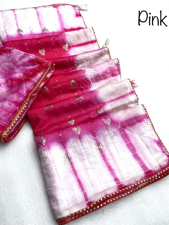 *new launch- batik Sibori print with seqance work🌟*  *fabric- ♾♾ *exclusive latest design in batik  uploaded by Marwadi Businessmen on 12/7/2023