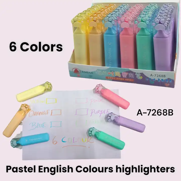 Premium High Quality Pastel colour Highlighters  uploaded by business on 12/7/2023