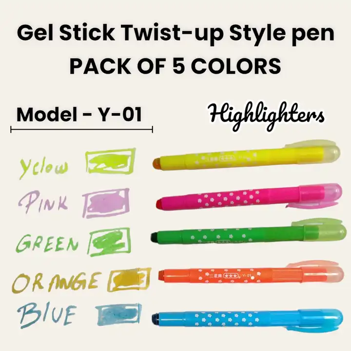 Gel Stick Highlighters  uploaded by business on 12/7/2023