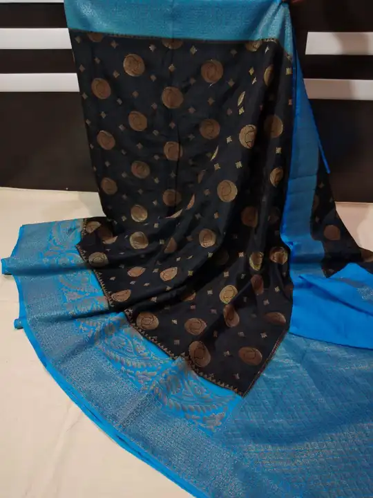 Semi dupion silk saree uploaded by zr saree on 12/7/2023