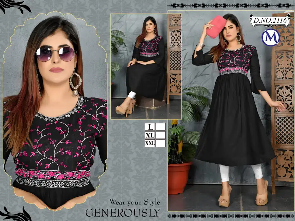 Embroidery Long Kurti uploaded by RJ Creation on 12/7/2023