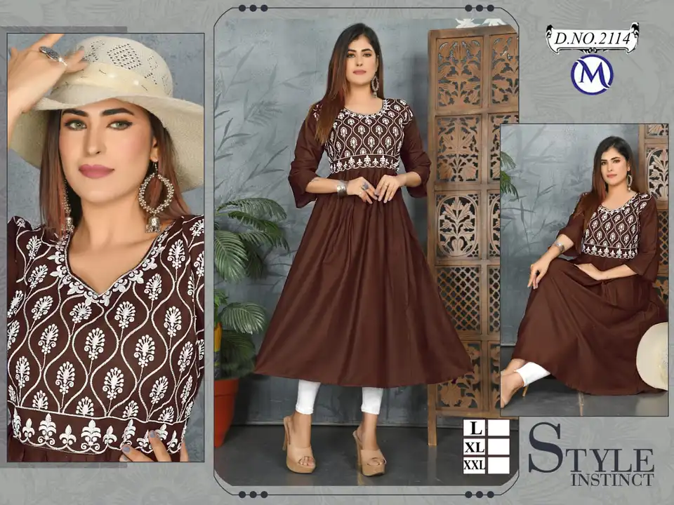 Embroidery Long Kurti uploaded by RJ Creation on 12/7/2023
