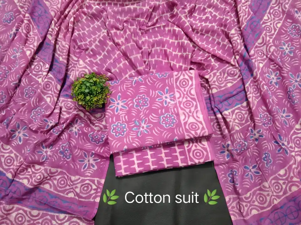Pure cotton suit with mulmul duptta  uploaded by The print house  on 12/7/2023