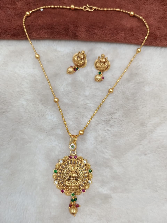 Antique Copper Chain Pendant Set ( Rajwadi Polish ) uploaded by business on 12/7/2023