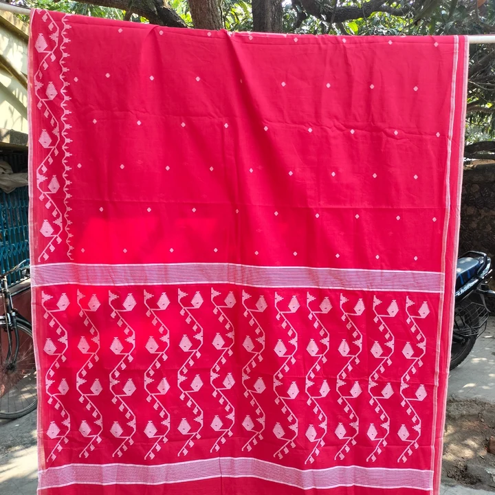 Cotton Handloom Jamdani saree with blouse piece  uploaded by ANIRUDDHA HANDLOOM on 12/7/2023