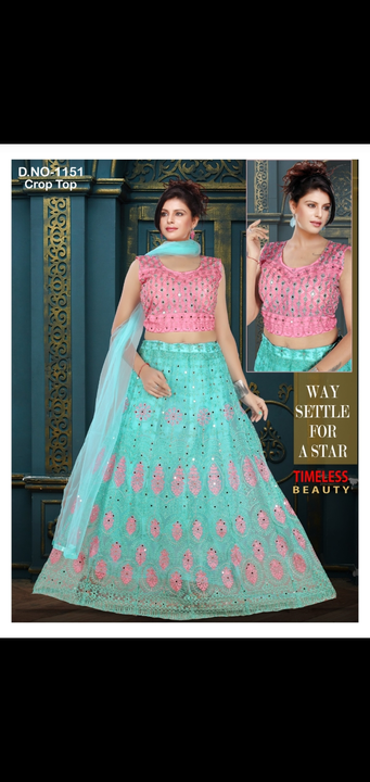 Evening gowns fancy heavy work  choli lengha suits crop top with kotti  uploaded by Radha Creation , Maira sales for Readymade items on 12/7/2023