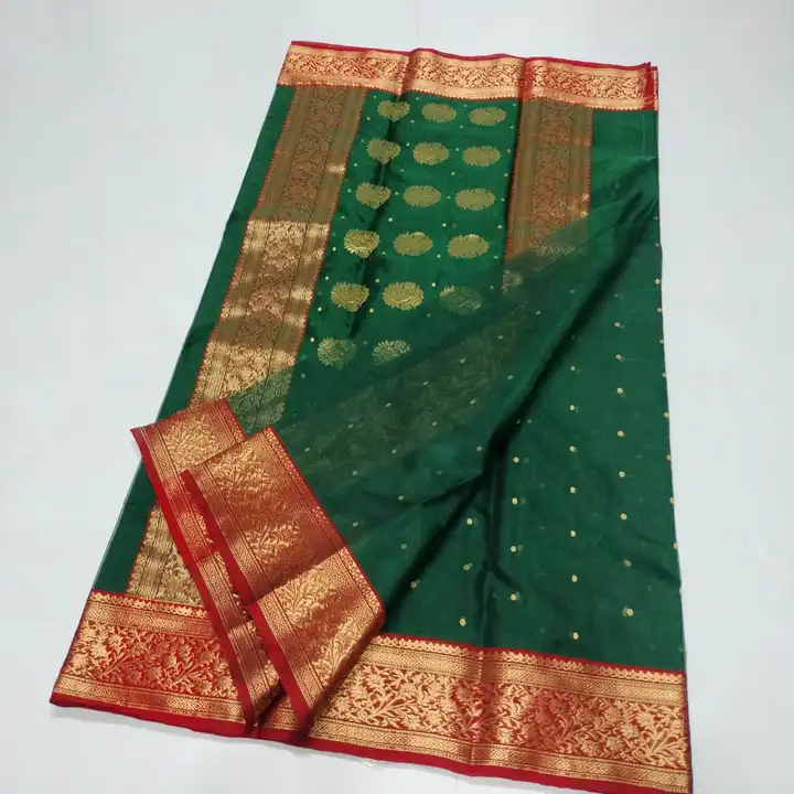Pure handwoven traditional chanderi katan silk saree uploaded by Virasat handloom chanderi on 12/7/2023