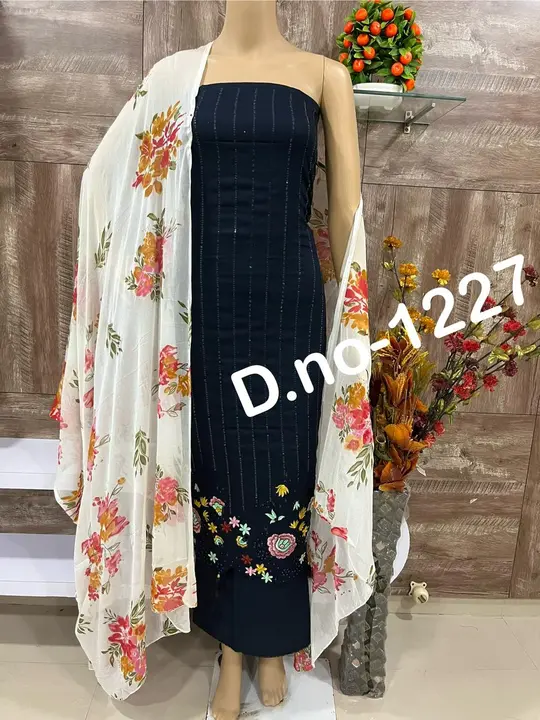 Reyon top bottom with chiffon dupatta uploaded by business on 12/8/2023