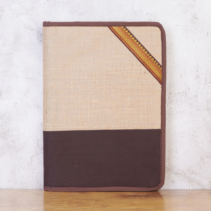 Jute documents holder with zip uploaded by Charul Apparel  on 3/24/2021