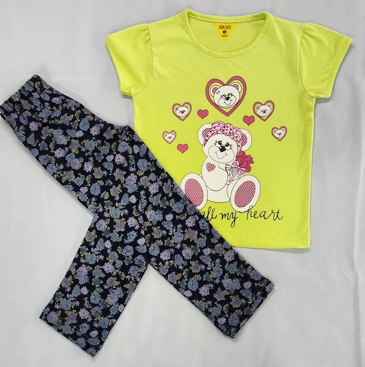 Girls pyjama set full pant  uploaded by Sm export on 12/8/2023
