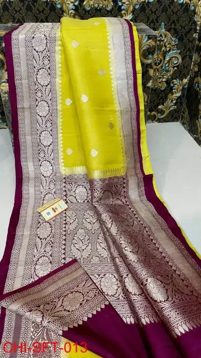 Semi Georgette katan typ silk saree uploaded by zr saree on 12/8/2023