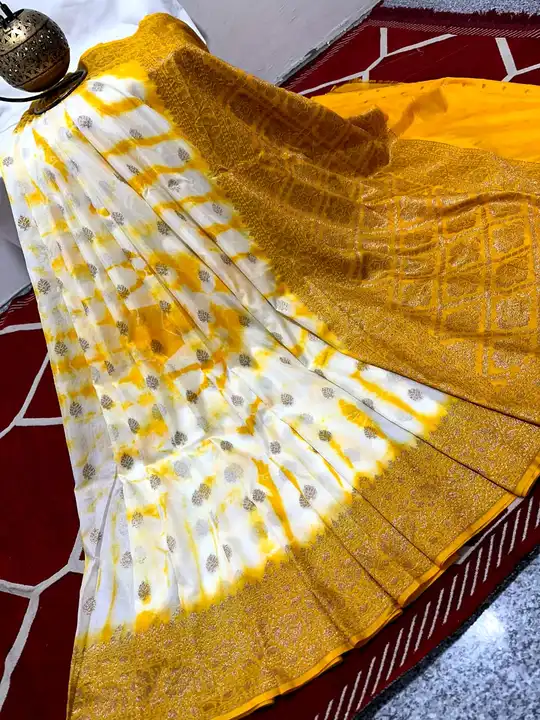 Semi Georgette katan silk saree uploaded by zr saree on 12/8/2023