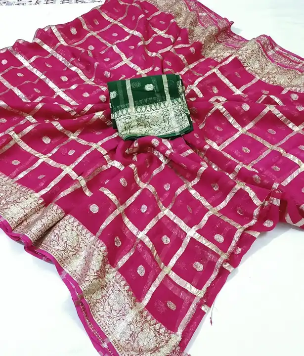 Jorjet febric saree  uploaded by All in one saree bazzar on 12/8/2023