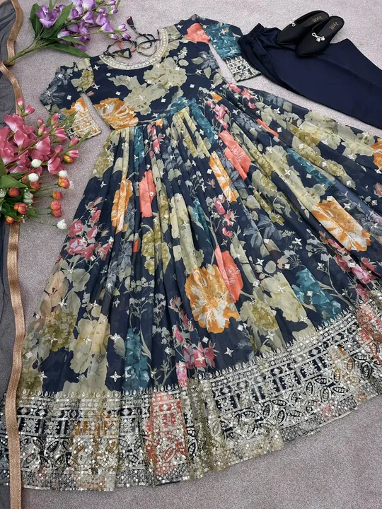 Gown uploaded by Taha fashion from surat on 12/8/2023