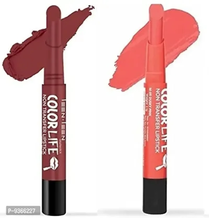 Trendy Mattestick Color Life Non-Transfer Crayon Lipstick Added Primer (Pack Of 2) uploaded by business on 12/8/2023