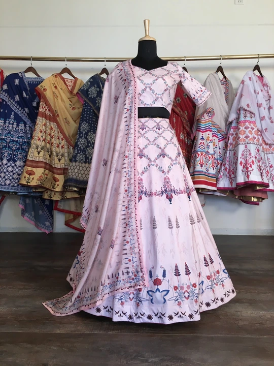 Amazing vaishali silk printed lehenga choli uploaded by business on 12/8/2023