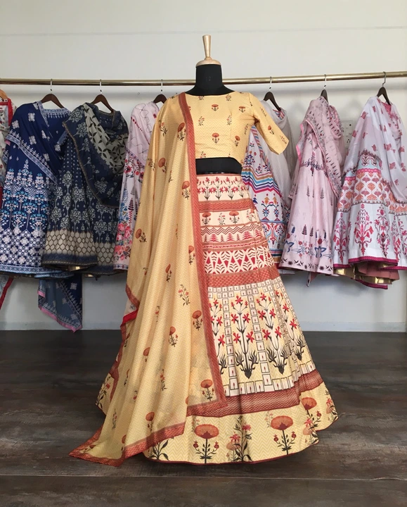 Amazing vaishali silk printed lehenga choli uploaded by Rang Bhoomi on 12/8/2023