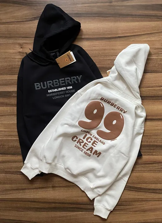 Cotton heavy Burberry ice cream hoodie  uploaded by business on 12/8/2023