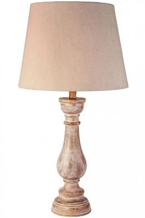 Wooden White Finish Lamp uploaded by business on 12/8/2023