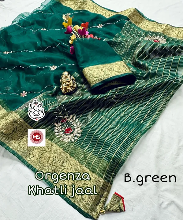 * Launching new Desginer party wear saree*

*FABRIC - pure soft Orgenza heavy weaving border saree*
 uploaded by Divya Fashion on 12/8/2023