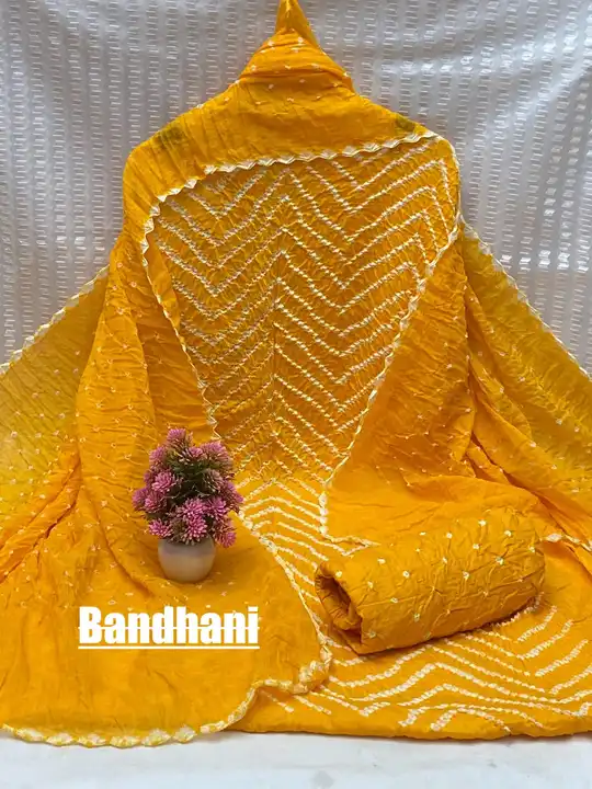 Bandhni  uploaded by Bandhej dress material on 12/8/2023