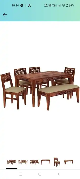 Sheesham Dinning table uploaded by Shilpam furniture and decor on 12/9/2023