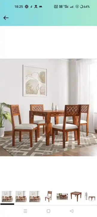 Sheesham dinning table with chairs  uploaded by business on 12/9/2023
