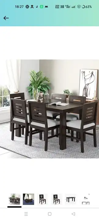 Sheesham Dinning table with chairs  uploaded by Shilpam furniture and decor on 12/9/2023