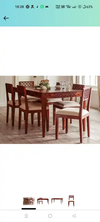 Sheesham Dinning table with chairs  uploaded by business on 12/9/2023