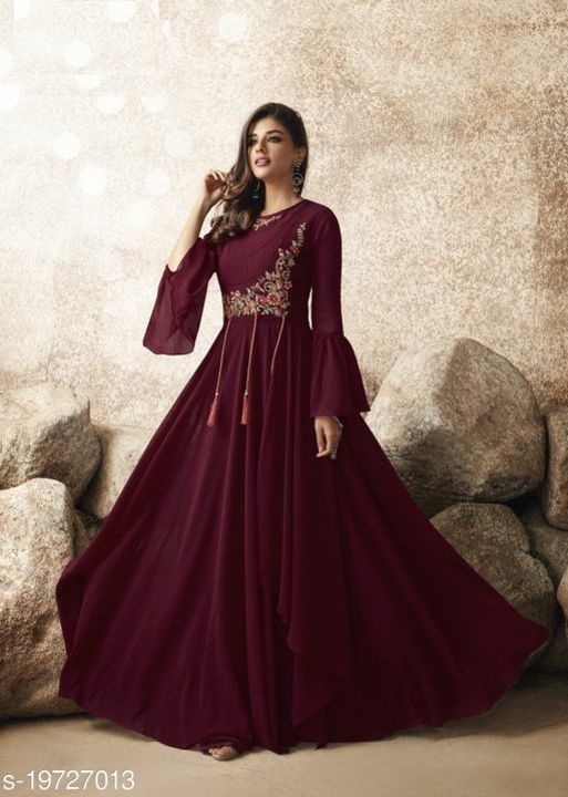 Post image Beautiful gown
Size : m to xxl
Connect on 9836213526 for details and orders