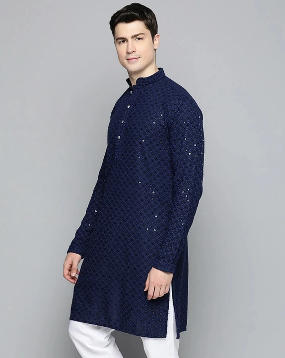 Men's Lakhnavi chicken kurta  uploaded by Shivam enterprises on 12/9/2023