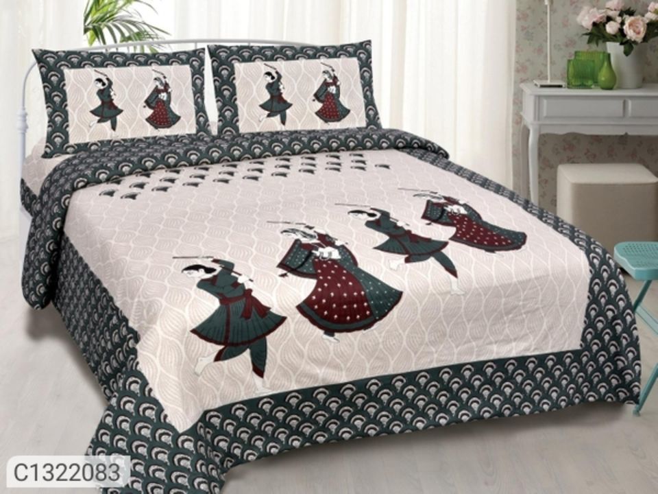 Jaipuri printed cotton double bedsets uploaded by business on 3/24/2021