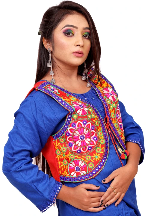 Women's embroidered jacket within just 85 rs uploaded by Gayatri textile and embroidery work on 12/9/2023