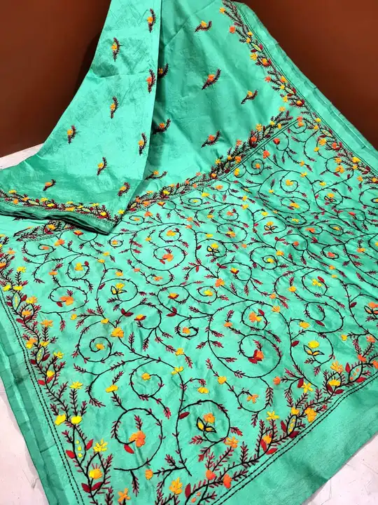 handmade Katha stitch saree  uploaded by Matri Saree Center on 12/10/2023
