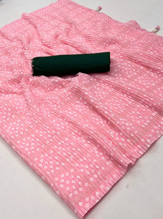 Georgette crush saree uploaded by business on 12/10/2023