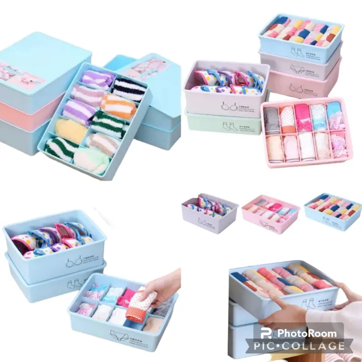  15 grids plastic socks  Storage Box  Bra   uploaded by Happy bag's on 12/10/2023