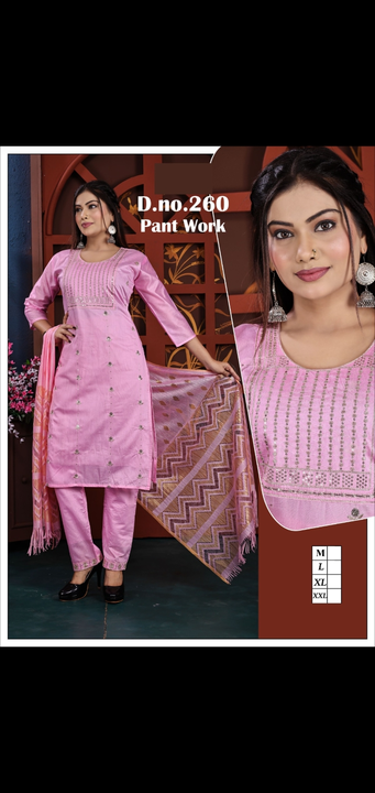 Fancy pant kurti work 3 pcs sets  uploaded by Radha Creation , Maira sales for Readymade items on 12/10/2023