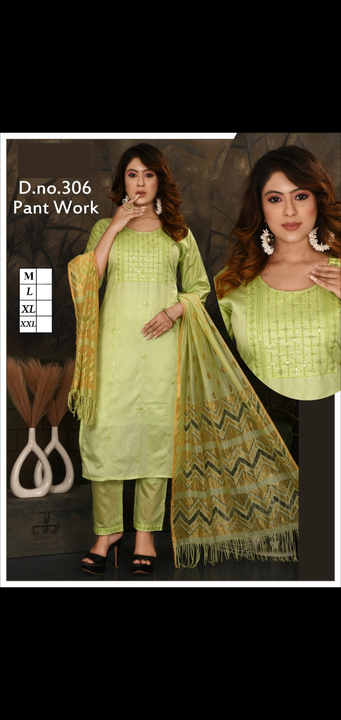 Fancy pant kurti work 3 pcs sets  uploaded by Radha Creation , Maira sales for Readymade items on 12/10/2023