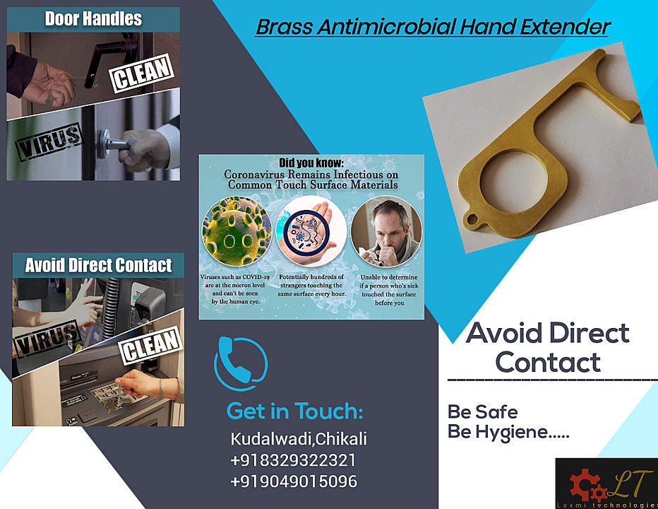 Hand hygiene brass tool key chain uploaded by Laxmi engineering works on 7/18/2020