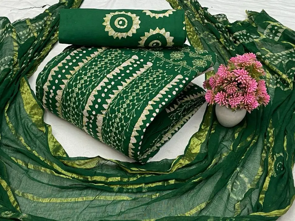 Lukhnavi batik  uploaded by Bandhej dress material on 12/11/2023