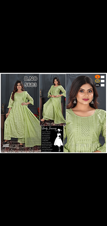 3 pcs naira cut kurti pant dupatta fancy heavy stylish uploaded by Radha Creation , Maira sales for Readymade items on 12/11/2023