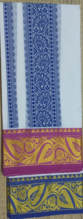 Embossed cotton dhoties  uploaded by BHASKAR TEXTILE on 12/12/2023