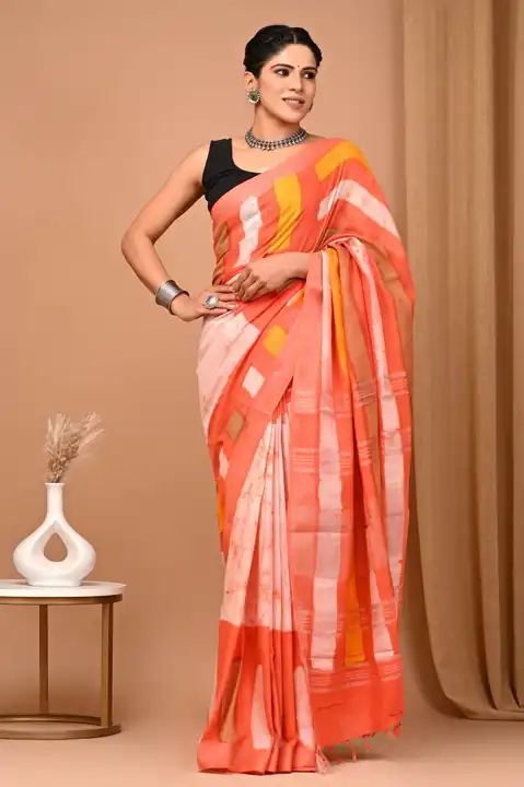 Cotton Linen saree  uploaded by business on 12/12/2023