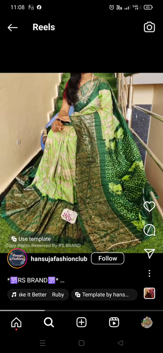 Post image I want 1 pieces of Saree at a total order value of 500. I am looking for I need green crushed dola sarees. Please send me price if you have this available.