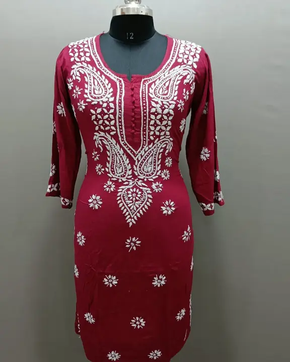 Kurti 
Fabric reyon
Length 44
Size 38 to 42
Ghss patti work
Mix design. Mob no . 8318704348.. uploaded by Msk chikan udyog on 12/12/2023