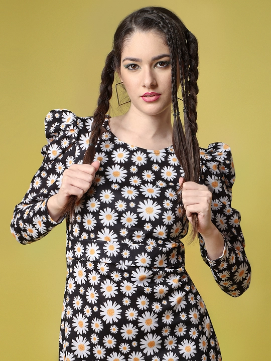 Black Floral Printed Bodycon Dress uploaded by VAIDEHI SUPER STORE VAIDEHI SUPER STORE on 12/12/2023