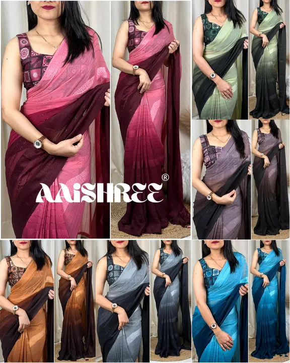 Georgette saree  uploaded by business on 12/12/2023